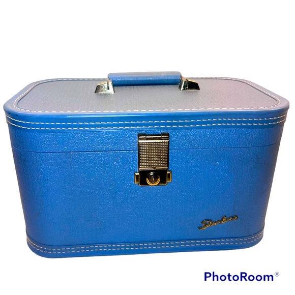 Modern Vintage Storage & Organization Vintage Starline Train Case Blue No Key Poshmark